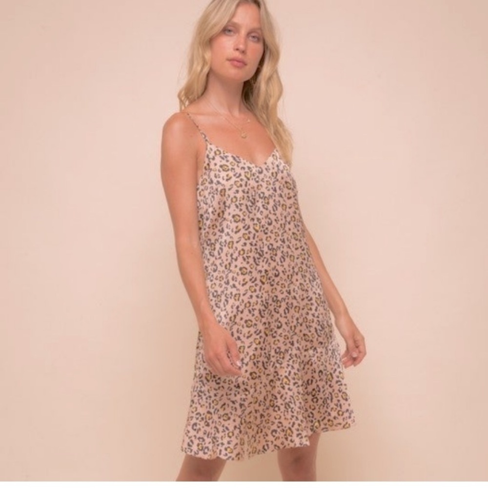 Hem & Thread leopard slip dress size small